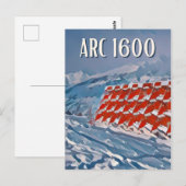 Postale Les Arcs Ski-kaart Briefkaart (Voorkant / Achterkant)