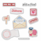 Postale Liefde Pen Vriend Vinyl Stickers (Voorkant)