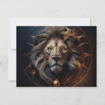 Postale Lion Zodiac