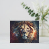 Postale Lion Zodiac Briefkaart (Staand voorkant)