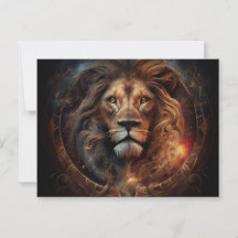 Postale Lion Zodiac