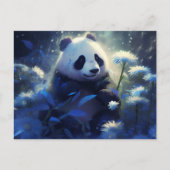Postale Panda Blauwe Licht Briefkaart (Voorkant)