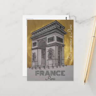 Postale Paris Frankrijk-boog Briefkaart