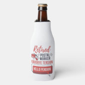 Postale postarbeider in ruste Postale Persoonlijke Flesjeskoeler (Fles Voorkant)