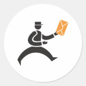 Postale postbezorging pictogram Classic Round Stic Ronde Sticker (Voorkant)