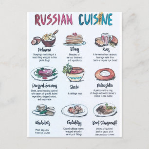 Postale Russian keuken Briefkaart