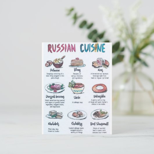 Postale Russian keuken Briefkaart (Staand voorkant)