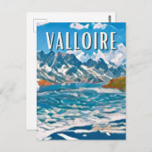 Postale Valloire Ski Station Briefkaart (Voorkant / Achterkant)