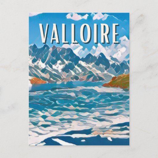 Postale Valloire Ski Station Briefkaart (Voorkant)