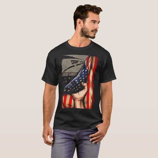 Postale vlag USPS T-shirt (Voorkant volledig)