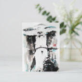 Postale watervalkaart van China Briefkaart (Staand voorkant)