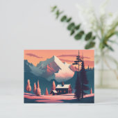 Postale winterkaarten briefkaart (Staand voorkant)