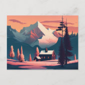 Postale winterkaarten briefkaart (Voorkant)