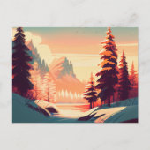 Postale winterkaarten briefkaart (Voorkant)