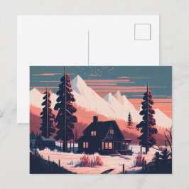 Postale winterkaarten briefkaart
