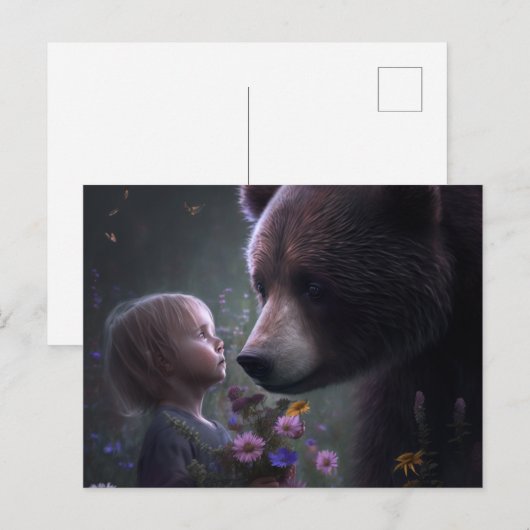Postales bear Fleur-kaarten Briefkaart (Voorkant / Achterkant)