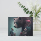 Postales bear Fleur-kaarten Briefkaart (Staand voorkant)