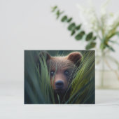 Postales bear herbe briefkaart (Staand voorkant)