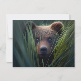 Postales bear herbe briefkaart