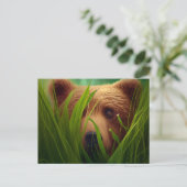Postales bear herbe briefkaart (Staand voorkant)