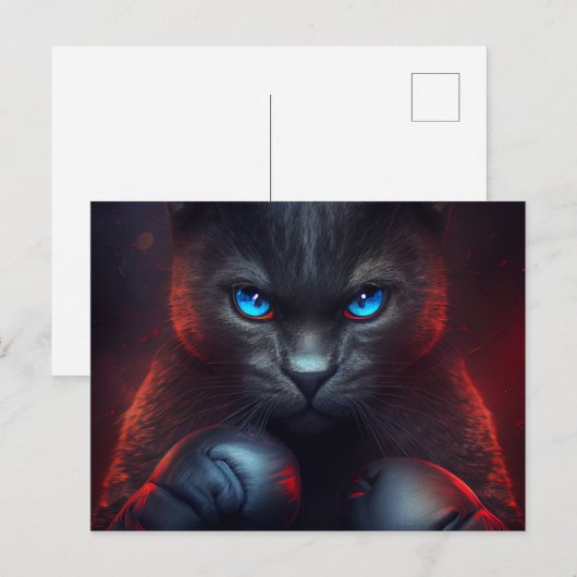 Postales Black Cat Briefkaart (Voorkant / Achterkant)
