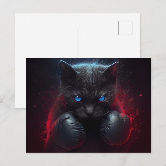 Postales Black Cat Briefkaart (Voorkant / Achterkant)