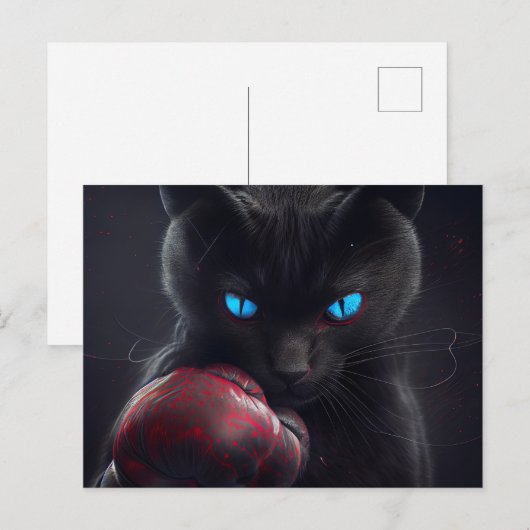 Postales Black Cat Briefkaart (Voorkant / Achterkant)
