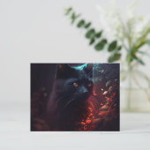 Postales Black Cat Briefkaart (Staand voorkant)