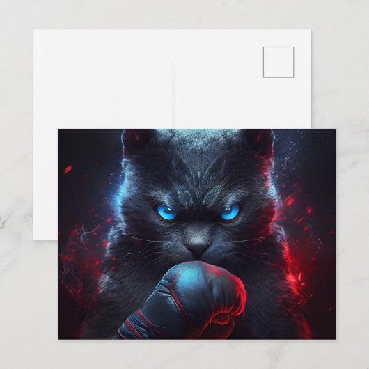 Postales Black Cat Briefkaart (Voorkant / Achterkant)