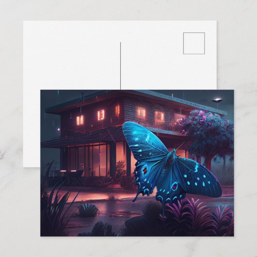Postales butterfly-kaarten briefkaart (Voorkant / Achterkant)