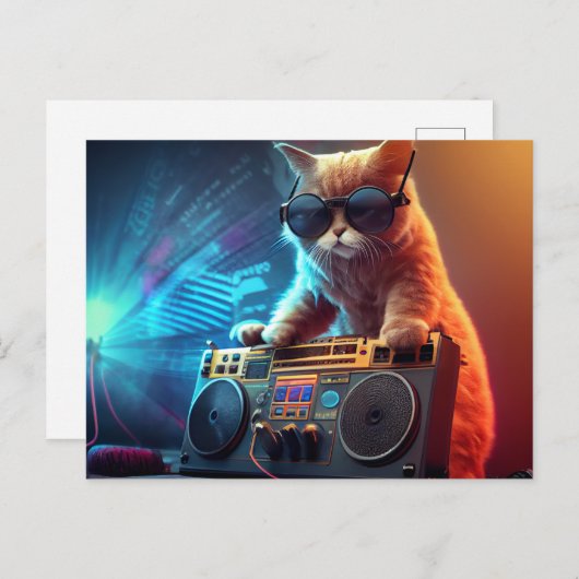 Postales Cat Funny-kaarten Briefkaart (Voorkant / Achterkant)