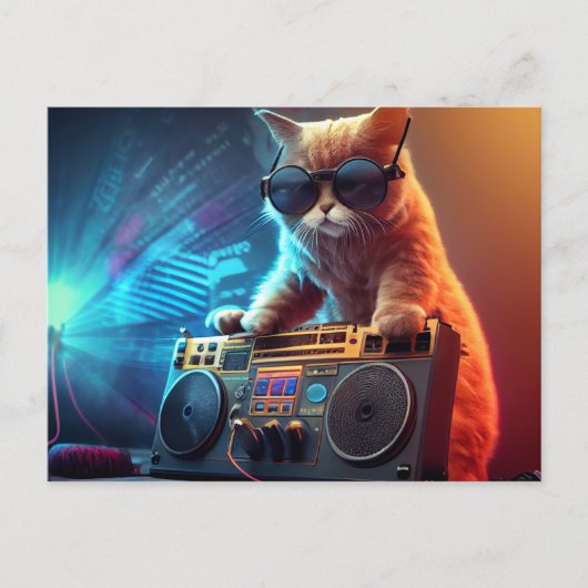 Postales Cat Funny-kaarten Briefkaart (Voorkant)