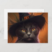 Postales Cat Halloween Briefkaart (Voorkant / Achterkant)