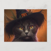 Postales Cat Halloween Briefkaart (Voorkant)