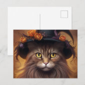 Postales Cat Halloween Briefkaart (Voorkant / Achterkant)