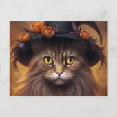 Postales Cat Halloween Briefkaart (Voorkant)