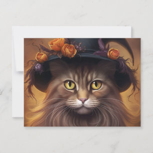 Postales Cat Halloween Briefkaart