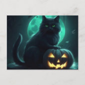 Postales Cat Halloween Briefkaart (Voorkant)