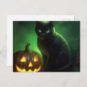 Postales Cat Halloween Briefkaart (Voorkant / Achterkant)