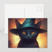 Postales Cat Halloween Briefkaart (Voorkant / Achterkant)