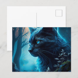 Postales Chat Bleu Briefkaart