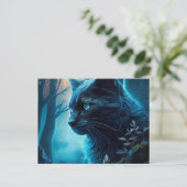 Postales Chat Bleu Briefkaart (Staand voorkant)