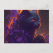 Postales Chat Mauve Briefkaart (Voorkant)