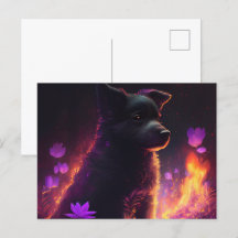 Postales Chien Mauve