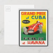 Postales e invitaciones Cuba Vintage Rally Uitnodiging Briefkaart (Voorkant / Achterkant)