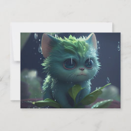 Postales Green Cats Briefkaart