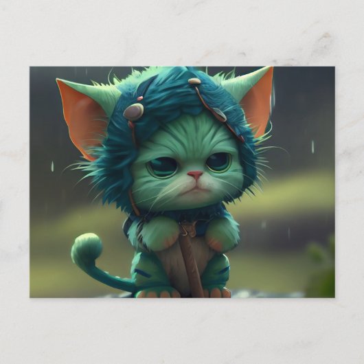 Postales Green Cats Briefkaart (Voorkant)