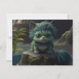 Postales Green Cats Briefkaart