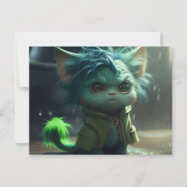 Postales Green Cats Briefkaart