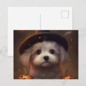 Postales Puppy Halloween Briefkaart (Voorkant / Achterkant)